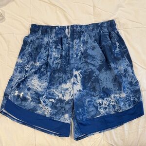 Under Armour Men's Athletic Blue Patterned Shorts